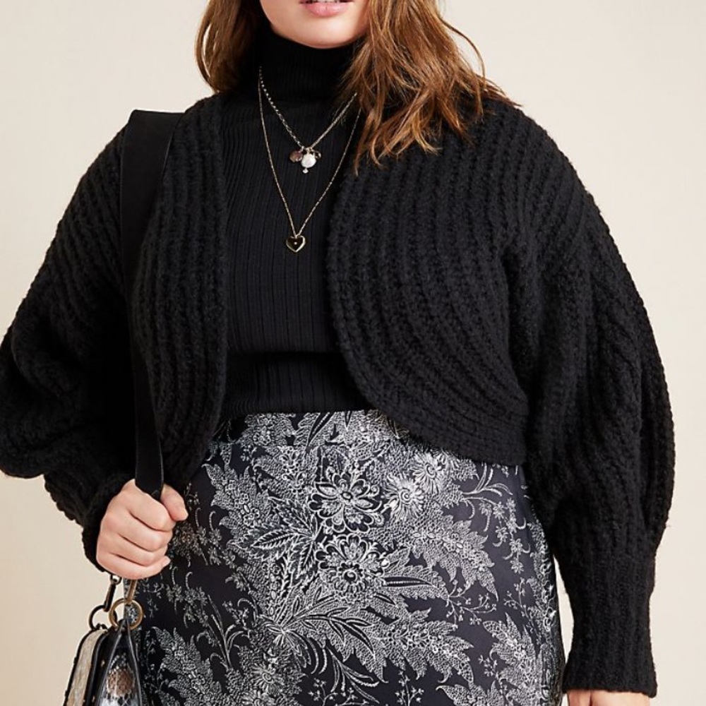 ANTHROPOLOGIE Rae Cropped Cardigan 1X